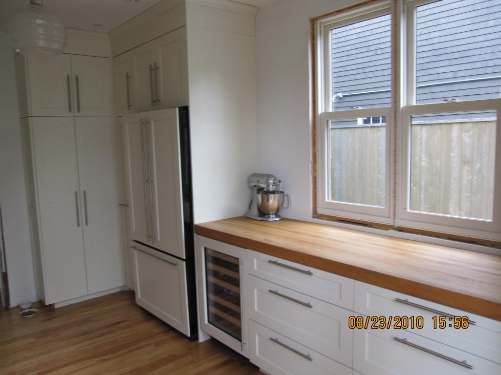 Butcher block and fride door panels