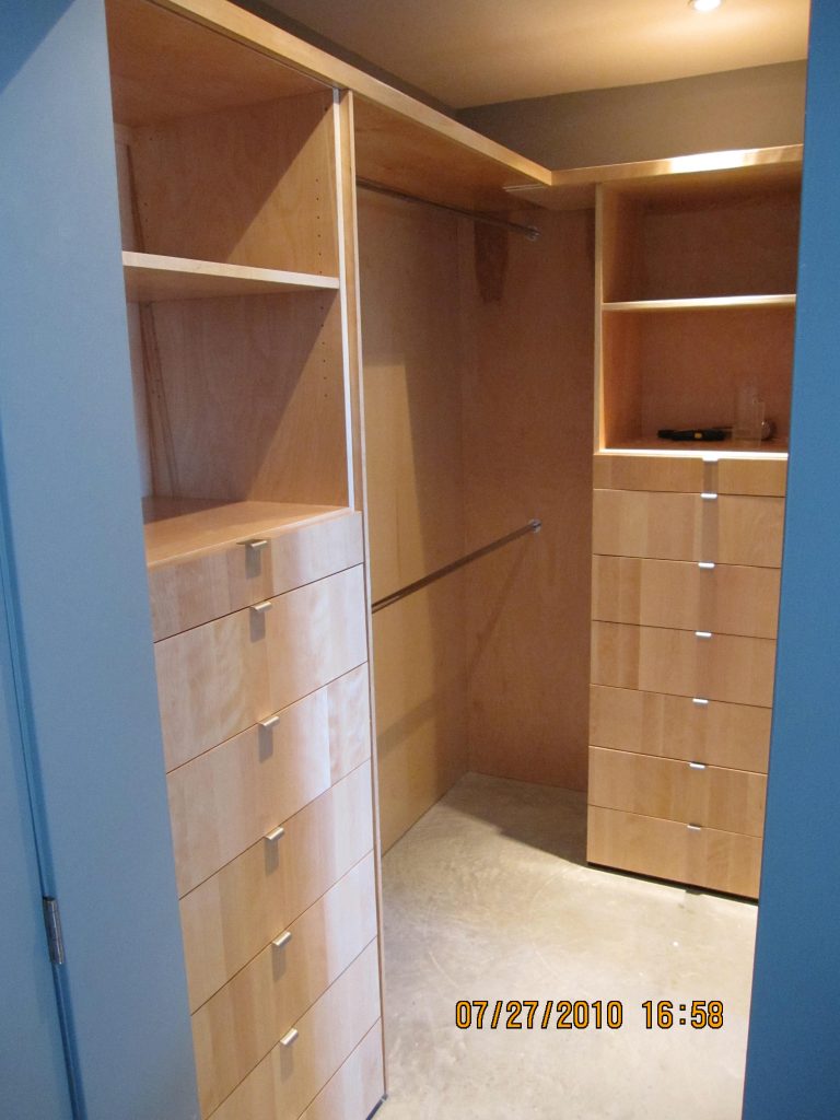 Closet storage birch