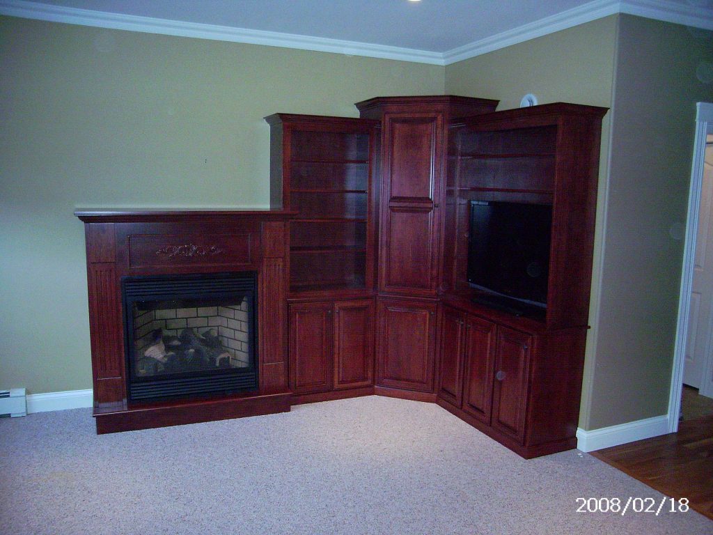 Mantle and bookshelving